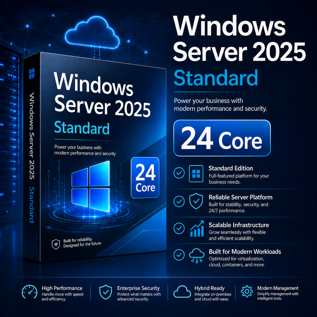 Windows Server 2025 Standard 24 Core