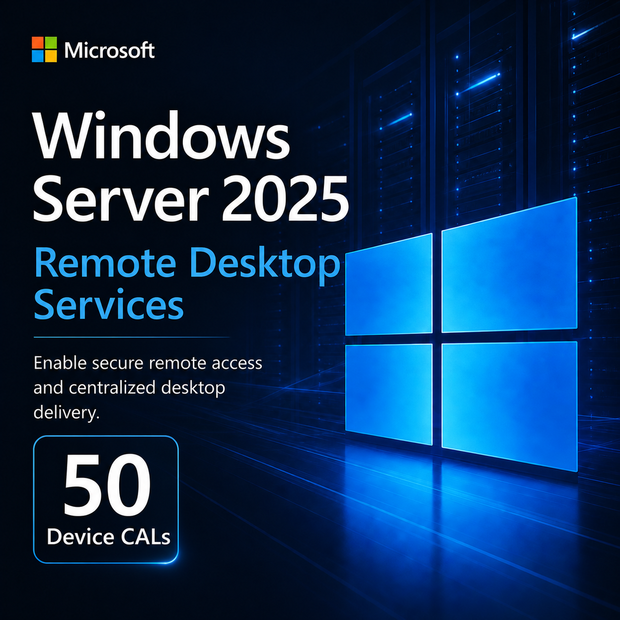Windows Server 2025 Remote Desktop Services 50 Device Cals
