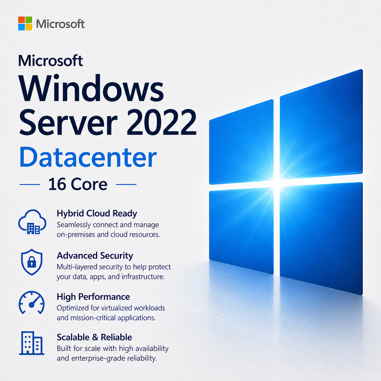 Microsoft Windows Server 2022 Datacenter 16 Core