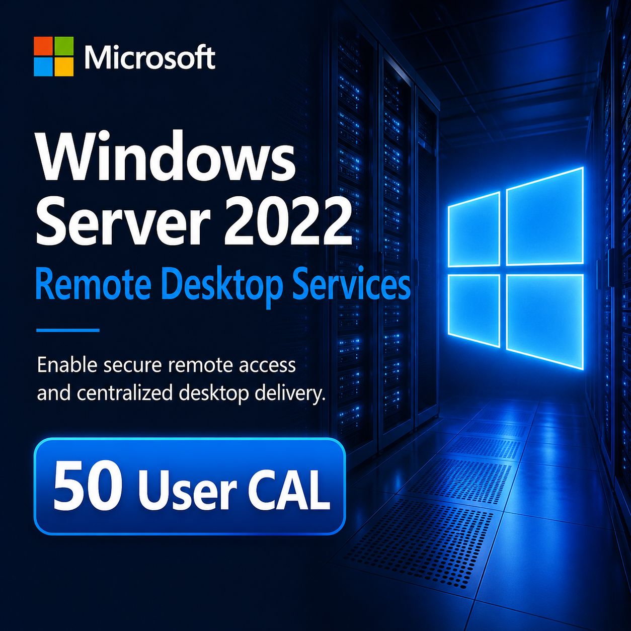 Microsoft Windows Server 2022 Remote Desktop 50 User CAL