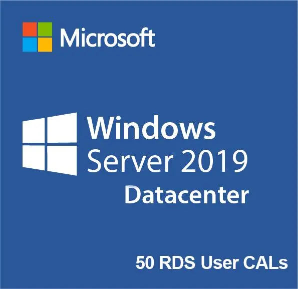 Windows Server 2019 Datacenter + 50 RDS User CALs