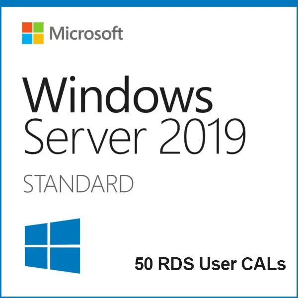 Windows Server 2019 Standard + 50 RDS User CALs