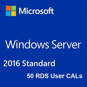Windows Server 2016 Standard + 50 RDS User CALs