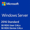 Windows Server 2016 Standard + 50 RDS User Cal + 50 RDS Device Cal - Your Office Hub